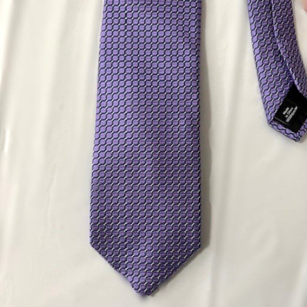 Dockers Men’s Tie Purple Patterned Polyester 3.25” Wide 57” Long Classic